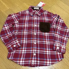 【新品】ミキハウス　チェックシャツ　ピンク　110cm