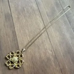 花形金色メッキネックレス