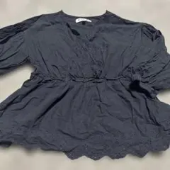 GLOBAL WORK 刺繍ブラウス XXL (140）