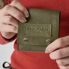 tinajojun ミニウォレット　カーキ