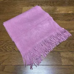 日本製 国産 無地 発熱 保湿 アミノホット ボルドー ラッセル編みマフラー