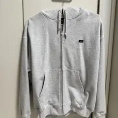 HUF グレー フルジップパーカー M