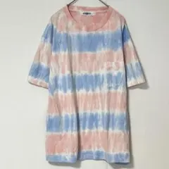 ユニオンステーション タイダイ柄半袖Tシャツ 総柄 コットン100% Mのサムネイル