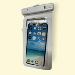 スマホケース 防水スマホケース スマホポーチ お風呂 海 プール ホワイト