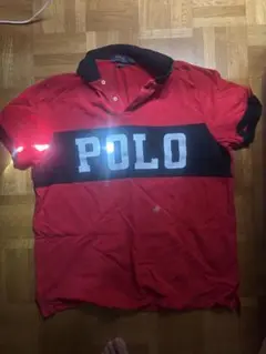 POLO ロゴ入り 赤色ポロシャツ