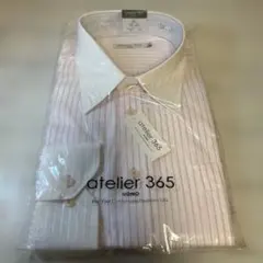 【未使用品】atelier 365 3L サイズ ピンク　ストライプシャツ　長袖