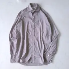 ジャンネット カッタウェイ オックスフォードシャツ ベージュ コットン