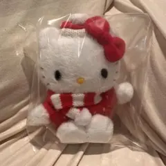 ハローキティ　ニット帽　セーター　マフラー　クリスマス　ぬいぐるみ　マスコット