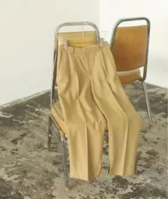 TODAYFUL Georgette Slit Pants 38 マスタード