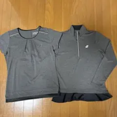 バボラ　Babolat 新品長袖カットソーと半袖Tシャツの2点セットのサムネイル