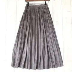 美品 グローバルワーク ロング スカート プリーツ ラメ 光沢 フリーサイズ