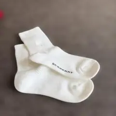 【日本製】BURBERRY LONDONホワイトソックス　子供用　16cm