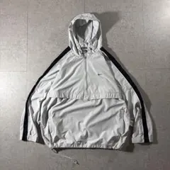 00s NIKEナイキナイロンジャケットアノラックパーカー刺繍ロゴドローコード