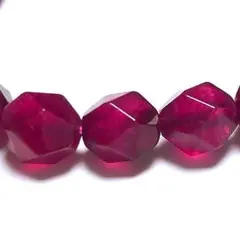 【天然石】ルビー 10mm 多面カット ブレスレットruby10001