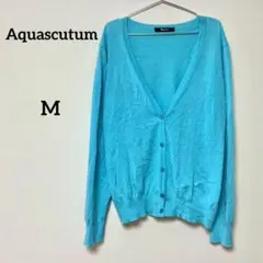 Aquascutum アクアスキュータム Vネックコットンカーディガン 日本製のサムネイル