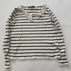 PAGEBOY ストライプ柄長袖Tシャツ