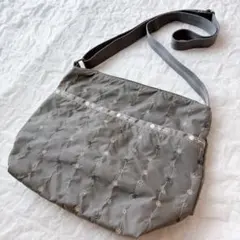 LeSportsac レスポートサック ショルダーバッグ グレー 花 刺繍 鞄のサムネイル