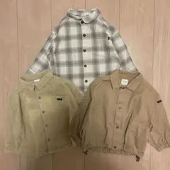 テータテート くすみカラー シャツ3点セット90-95