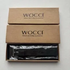 WOCCI ブラック シリコンバンド 調整可能　20㎜