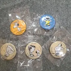 くら寿司 PEANUTS スヌーピー 缶バッジ 5個セット