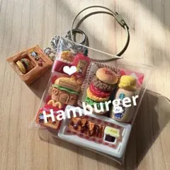 ガチャ詰めポーチ　ねこちゃんハンバーガーショップ＊