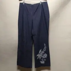 ✦ジャンフランコフェレ✦ 刺繍 デニム ワイドパンツ ゆったり12 LL 3Lのサムネイル