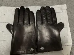 EMPORIO ARMANI ブラックレザー手袋 新品タグ付き サイズL