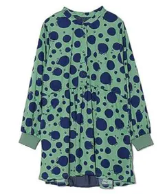 as know as de base ドット柄長袖チュニック