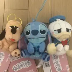 むにゃすやマスコット スティッチ ドナルド プルート