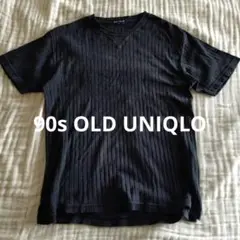 90s OLD UNIQLO オールドユニクロ Tシャツ 無地　初期　紺タグ