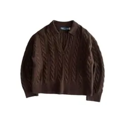 最高級 QRタグ 25aw ラルフローレン ウールカシミヤ スキッパーニット