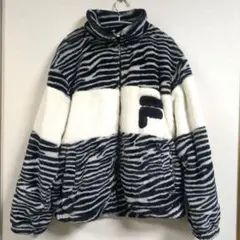 М　フィラ　ゼブラ柄　ボア　ファージャケット
