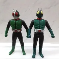 旧1号‘‘旧2号‘‘‘ BANDAI 2000 仮面ライダー ソフビ