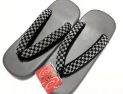 男性用雪駄 メンズ男物 ウレタン草履 本革調 黒系 4L（28〜29cm）