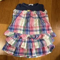 ちょっと難ありファミリア　サイズ100 半袖Tシャツとキュロットのセットアップ