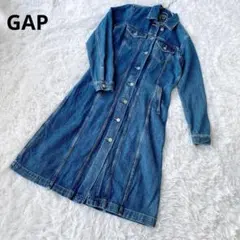ギャップ GAP デニムシャツワンピース【XS】綿100% 羽織り カジュアル