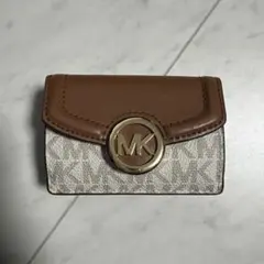 【新品】MICHAEL KORS 三つ折り財布 ブラウン/ベージュ 茶色