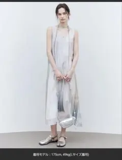 【tageechita】アートプリント ノースリーブワンピース