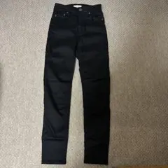 【YANUK/ヤヌーク】パトリシア ハイウエストスキニーブラックパンツ