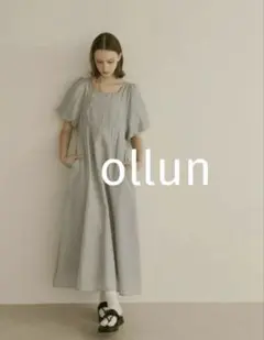 ollun sheer check back ribbon one piece