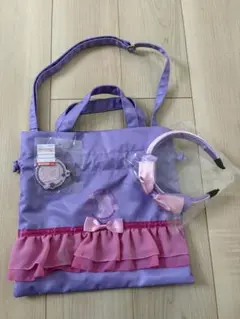 【新品未使用】ディズニーラプンツェルトートバッグ チャーム付　カチューシャセット