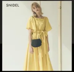 スナイデル　コットンワンピース　イエロー