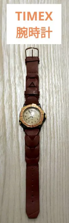 TIMEX レディース 腕時計 クォーツ ブラウンレザー