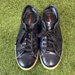 PRADA プラダ ネイビー レザースニーカーのサムネイル
