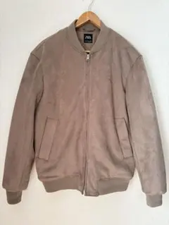 ZARA フェイクスエード ボンバージャケット