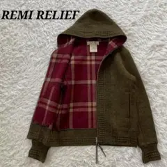 REMI RELIEF　ニット　パーカー　カーディガン　チェックのサムネイル