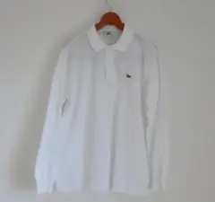 LACOSTE L1312X　日本製　ホワイト 長袖ポロ　サイズ５　ヴィンテージ