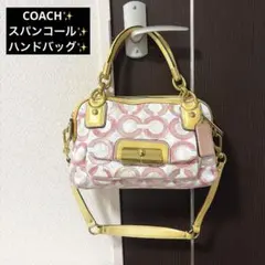 COACH コーチ 2way シグネチャースパンコール Cロゴ ハンドバッグ