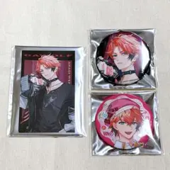 にじさんじ ぎゃうるふ 赤城ウェン 缶バッジ チェキ風カード