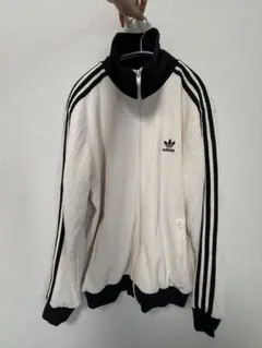大人気！！adidas ワッフル トラックジャケット ホワイト×ブラック L